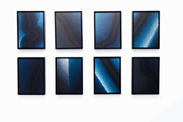 CHRIS PILLOT Peintures abstraites ABSOLU INDIGO Exposition Bordeaux Galerie Art'Gentiers