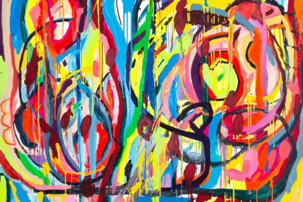 Live Painting 60' 02 2010 - 150 cm x 150 cm - technique mixte