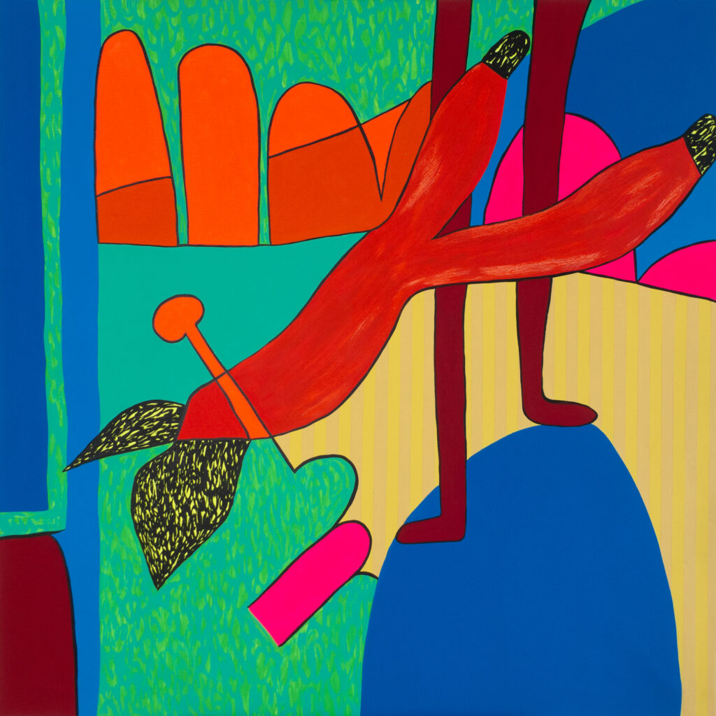 Enfance -08 1997-110-x-110-cm-Acrylique-sur-toile