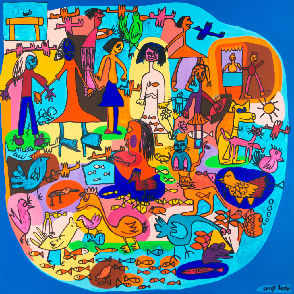 DSC05138 Enfance 10 2004 - 120 x 120 cm - acrylique sur toile
