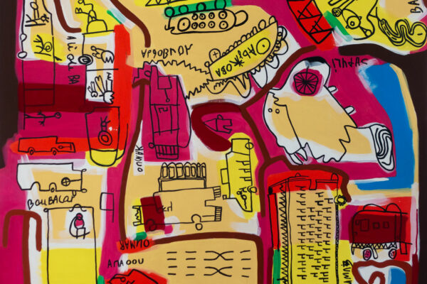 DSC05192-Talibés 01 2005 - 100 cm x 100 cm - Acrylique sur toile