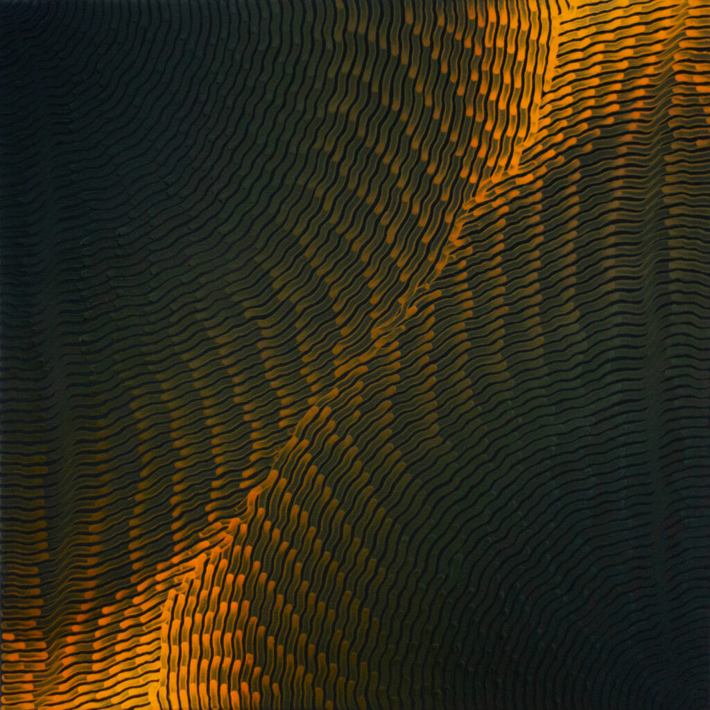 Indigo OR 02 2025 - 50 x 50 cm - huile sur toile