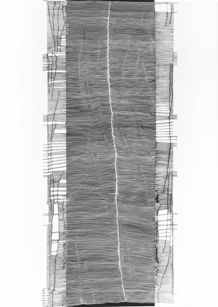 DSC05234 Weaving 0702 - 50 x 70 cm - Acrylique sur toile - 2018