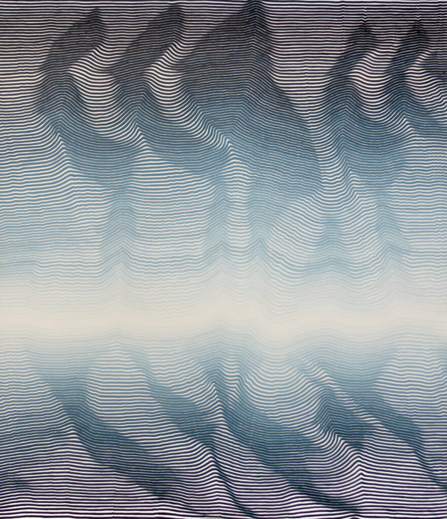 Now is Gone Indigo 01022019 - huile sur toile - 120 cm x 140 cm