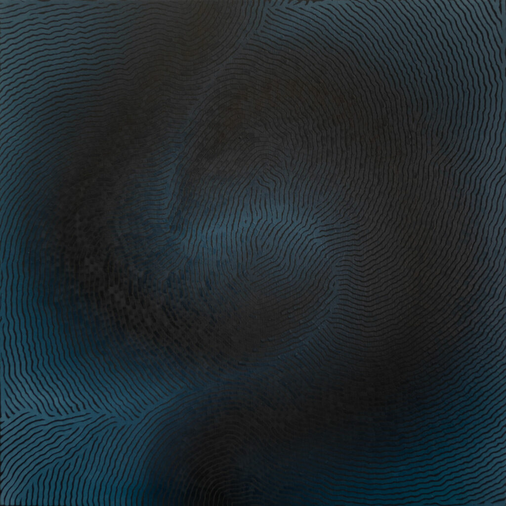 DSC05474 Indigo SI 05 2023 - 80 x 80 cm - huile sur toile_