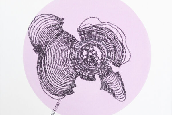 H 0605 - disque rose clair - 50x50cm - acrylique sur toile, 2014