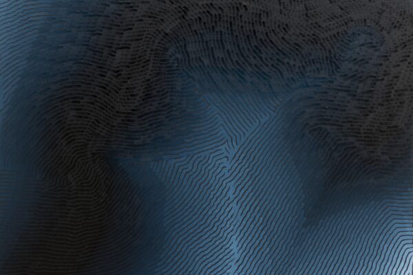 Indigo 08, série IV - 2022 - 80 x 80 cm - huile sur toile (Collection privée )