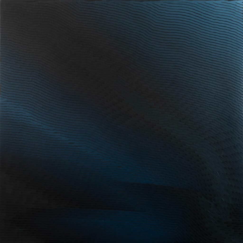 Indigo S2 01 2021 - 80 cm x 80 cm - huile sur toile