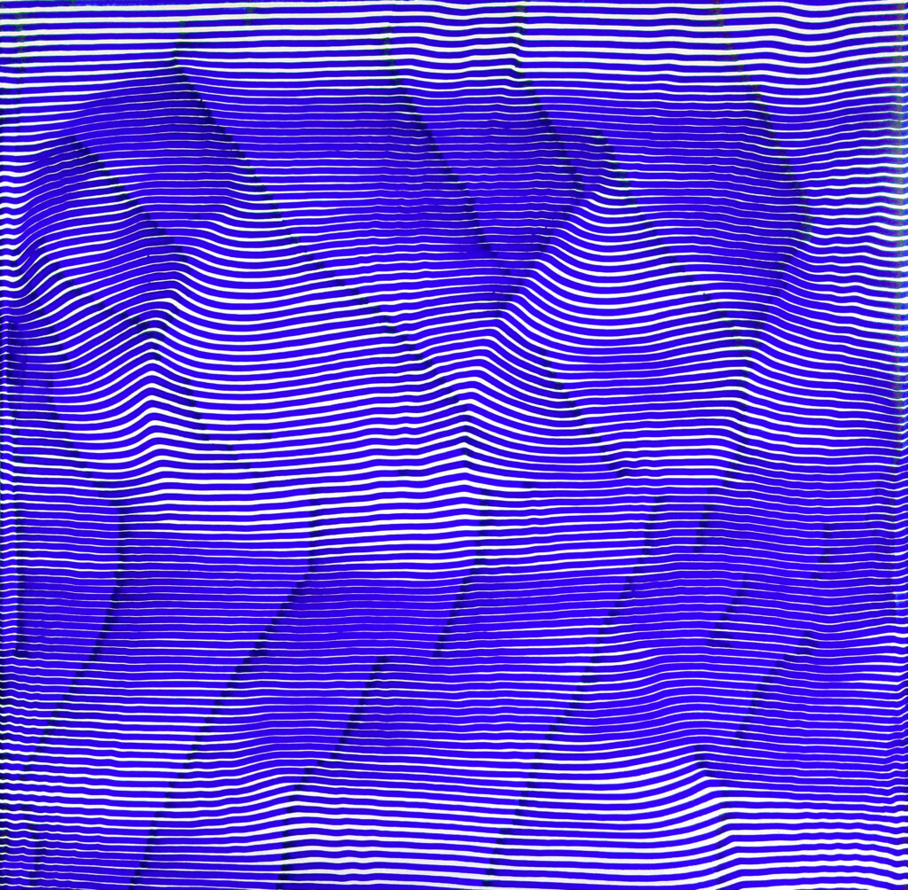Now is gone Bleu 0104-80 x 80 cm - huile sur toile P6, 2018