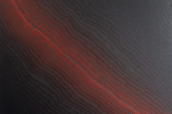 Trans Red Medium 01 2024 bis - 80 X 80 cm - Huile sur toile_