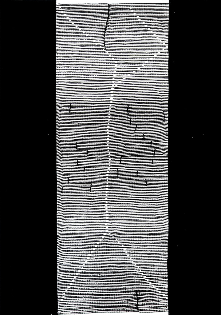 weavings NB 02 - 2022 - 21 x 29,5 cm - Acrylique sur toile_